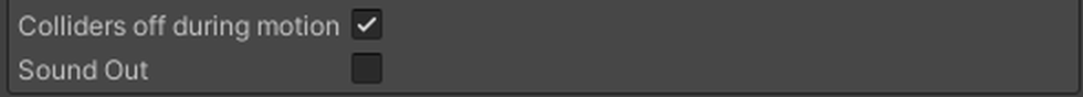 Sound Out, the last row of a Cue's Out Effect settings.