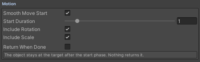 The Motion block. Smooth Move Start makes this a range node.