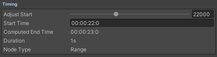 Timing, with Computed End Time and the Node Type row.